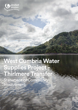 West Cumbria Water Supplies Project - Thirlmere Transfer Statement of Community Involvement