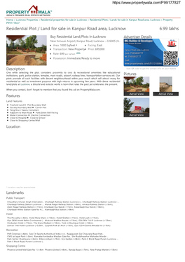 Residential Plot / Land for Sale in Kanpur Road Area, Lucknow