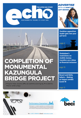 Completion of Monumental Kazungula Bridge Project