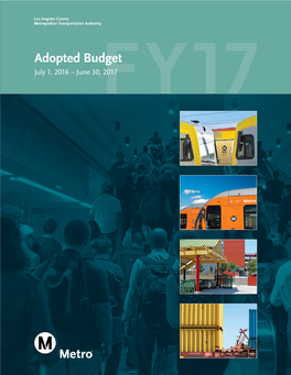 Adopted Budget July 1, 2016 – June 30, 2017