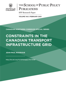 Constraints in the Canadian Transport Infrastructure Grid