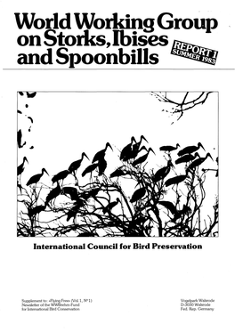 World Working Group on Storks, Ibises . . and Spoonbills '·