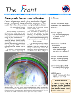 Ront September-Ooctober, 2002 National Weather Service Central Region Volume 1 Number 5