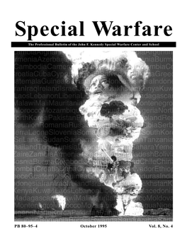 Special Warfare the Professional Bulletin of the John F