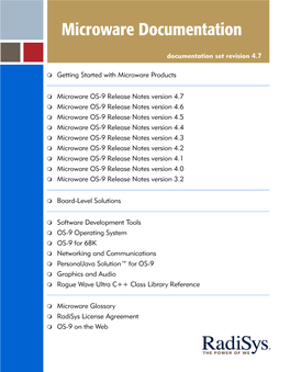 Microware Documentation Home Page