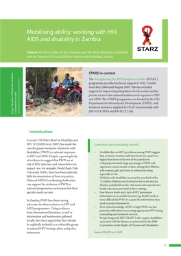 Mobilising Ability: Working with HIV, AIDS and Disability in Zambia