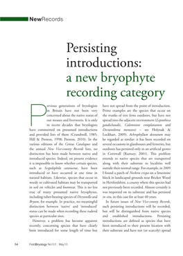 A New Bryophyte Recording Category