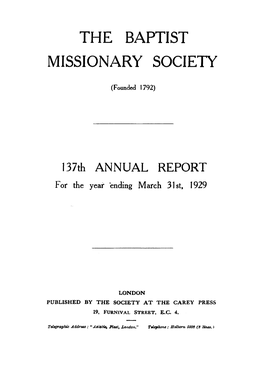 The Baptist Missionary Society