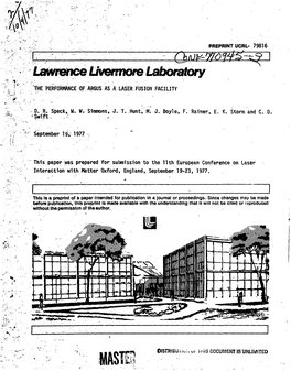 (Jipp-Worts-^ Lawrence Liverrnore Laboratory