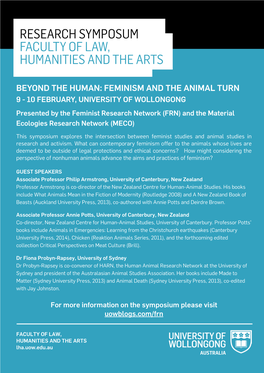 Research Symposum Faculty of Law, Humanities and the Arts