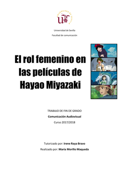 El Rol Femenino En Las Películas De Hayao Miyazaki