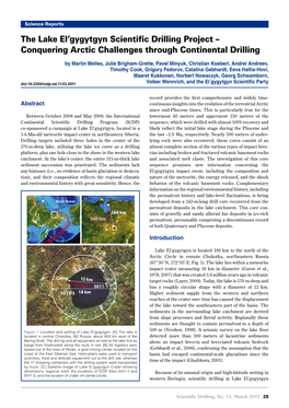 The Lake El'gygytgyn Scientific Drilling Project