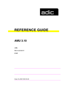 Reference Guide