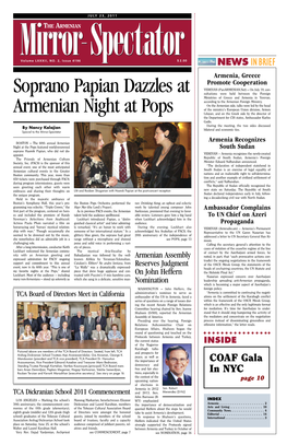 Soprano Papian Dazzles at Armenian Night at Pops
