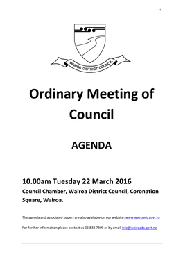 Ordinary Meeting of Council