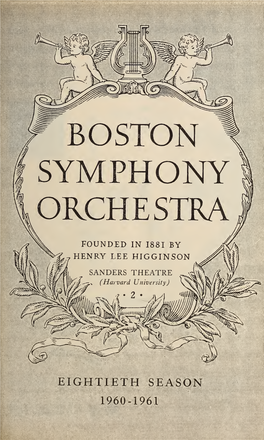 Boston Symphony Orchestra Concert Programs, Season 80, 1960-1961