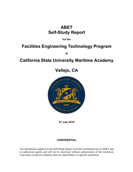 ABET Self-Study Report Facilities Engineering Technology Program