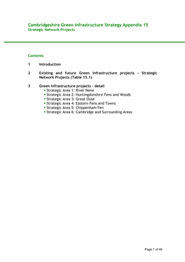 Cambridgeshire Green Infrastructure Strategy Appendix 15 Strategic Network Projects