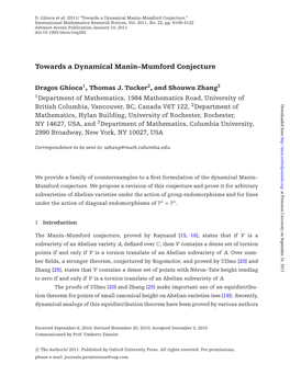 Towards a Dynamical Manin–Mumford Conjecture,” International Mathematics Research Notices, Vol