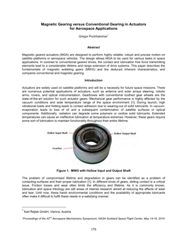 Magnetic Gearing Versus Conventional Gearing in Actuators for Aerospace Applications