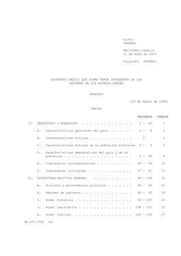 Distr. GENERAL HRI/CORE/1/Add.24 11 De Mayo De 1993 Original