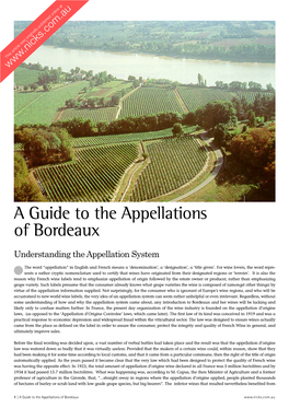 A Guide to the Appellations of Bordeaux