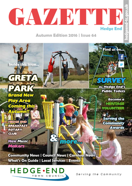 Hedge End Gazette Autumn Edition Issue 64 2016