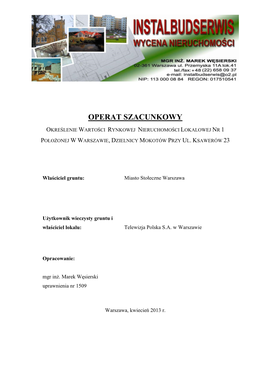 Operat Szacunkowy