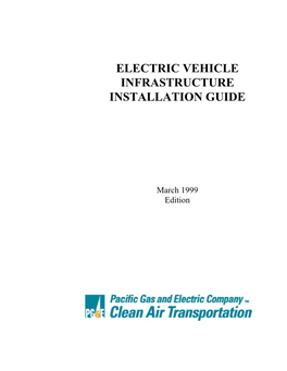 Electric Vehicle Infrastructure Installation Guide