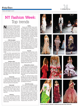 NY Fashion Week: Top Trends