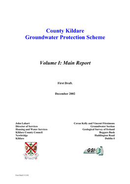 County Kildare Groundwater Protection Scheme