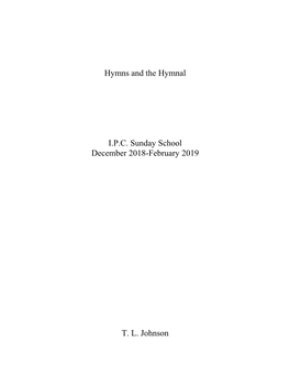 Hymns & the Hymnal