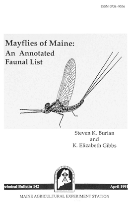 Mayflies of Maine: an Annotated Faunal List