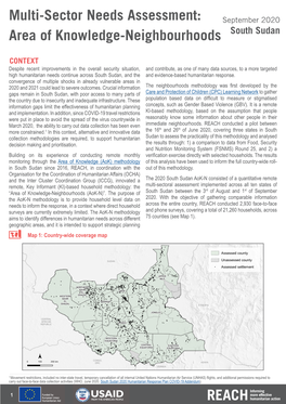 Multi-Sector Needs Assessment: Area of Knowledge-Neighbourhoods