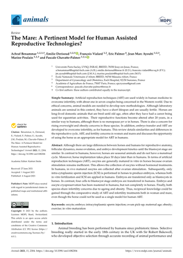 A Pertinent Model for Human Assisted Reproductive Technologies?