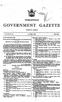 ~Government. Gazette