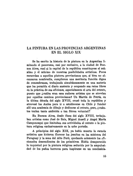 La Pintura. En Las Provincias Argentinas En El Siglo Xix