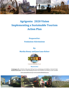 Agrigento: 2020 Vision Implementing a Sustainable Tourism Action Plan