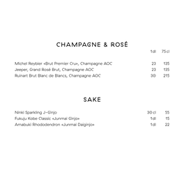 Champagne & Rosé Sake