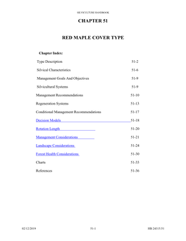 Red Maple Cover Type