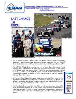 Star Mazda Championship 2007-Laguna Seca