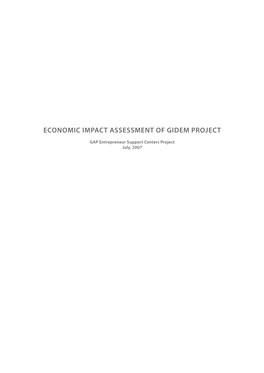 Economic Impact Assessment of Gidem Project