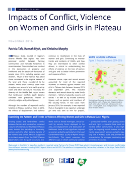 Impacts of Conflict, Violence on Women and Girls in Plateau