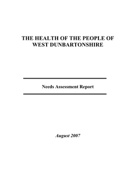 The Health of the People of West Dunbartonshire