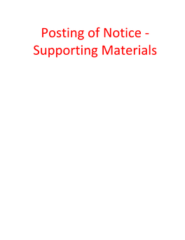 Posting of Notice - Supporting Materials STEVE SISLOLAK TERRY REYNOLDS Governor STATE of NEVADA Director B&I