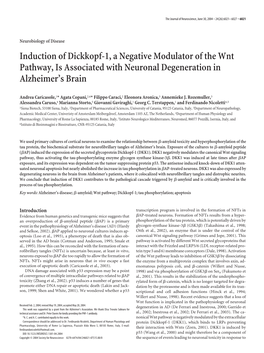 Induction of Dickkopf-1, a Negative Modulator of the Wnt Pathway, Is Associated with Neuronal Degeneration in Alzheimer’S Brain