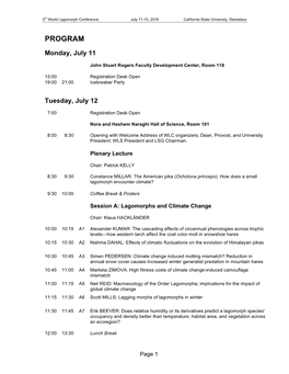 Conference Program