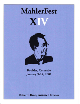 Mahlerfest XIV Program Book