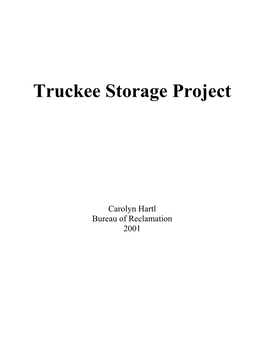 Truckee Storage Project