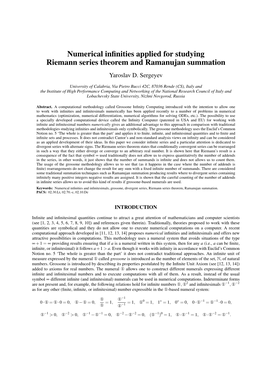 Numerical Infinities Applied for Studying Riemann Series Theorem